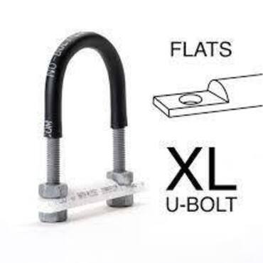 Galvanized NU-BOLT™ XL set with I-ROD® (white) with Flats non-gripping